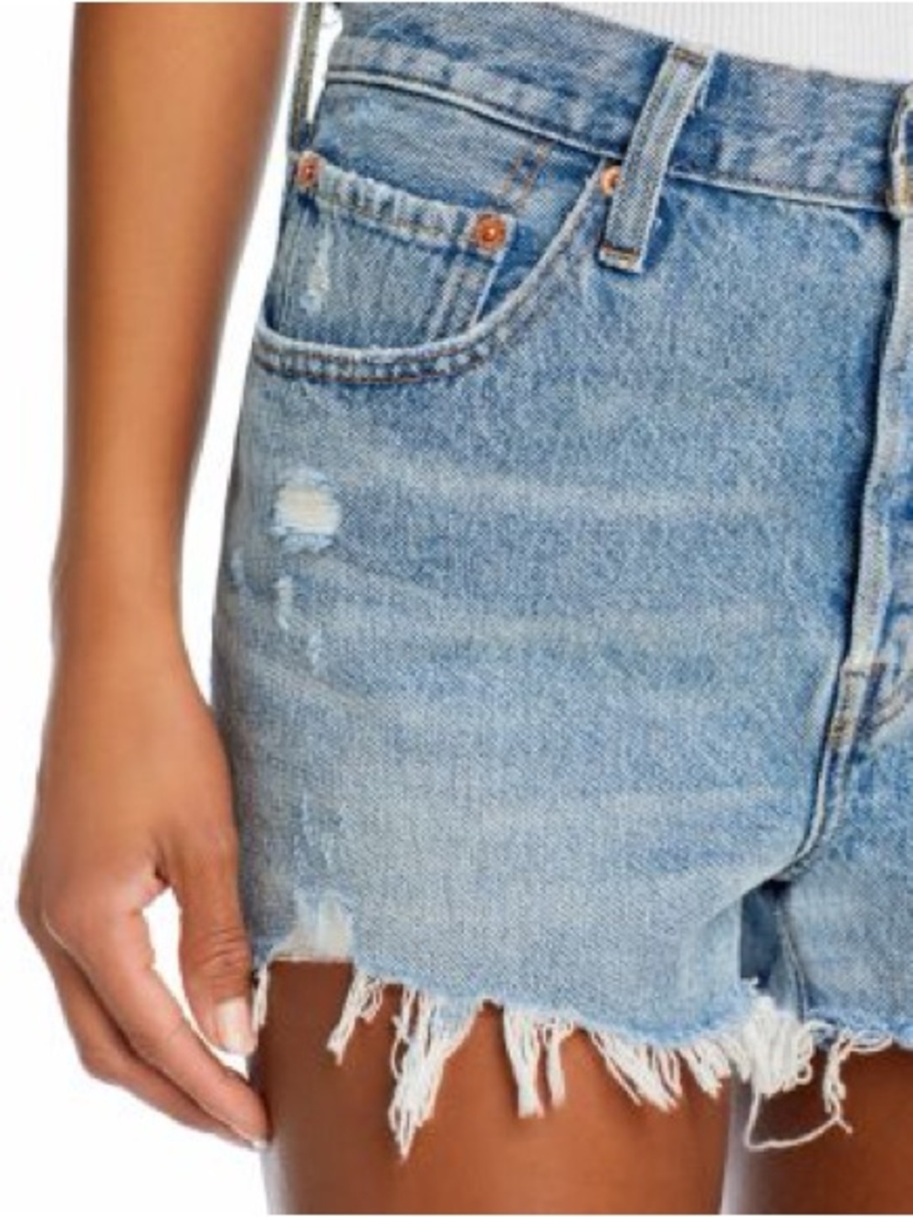 Levi’s 501 Original Distressed Denim Cutoff Shorts - Size 24